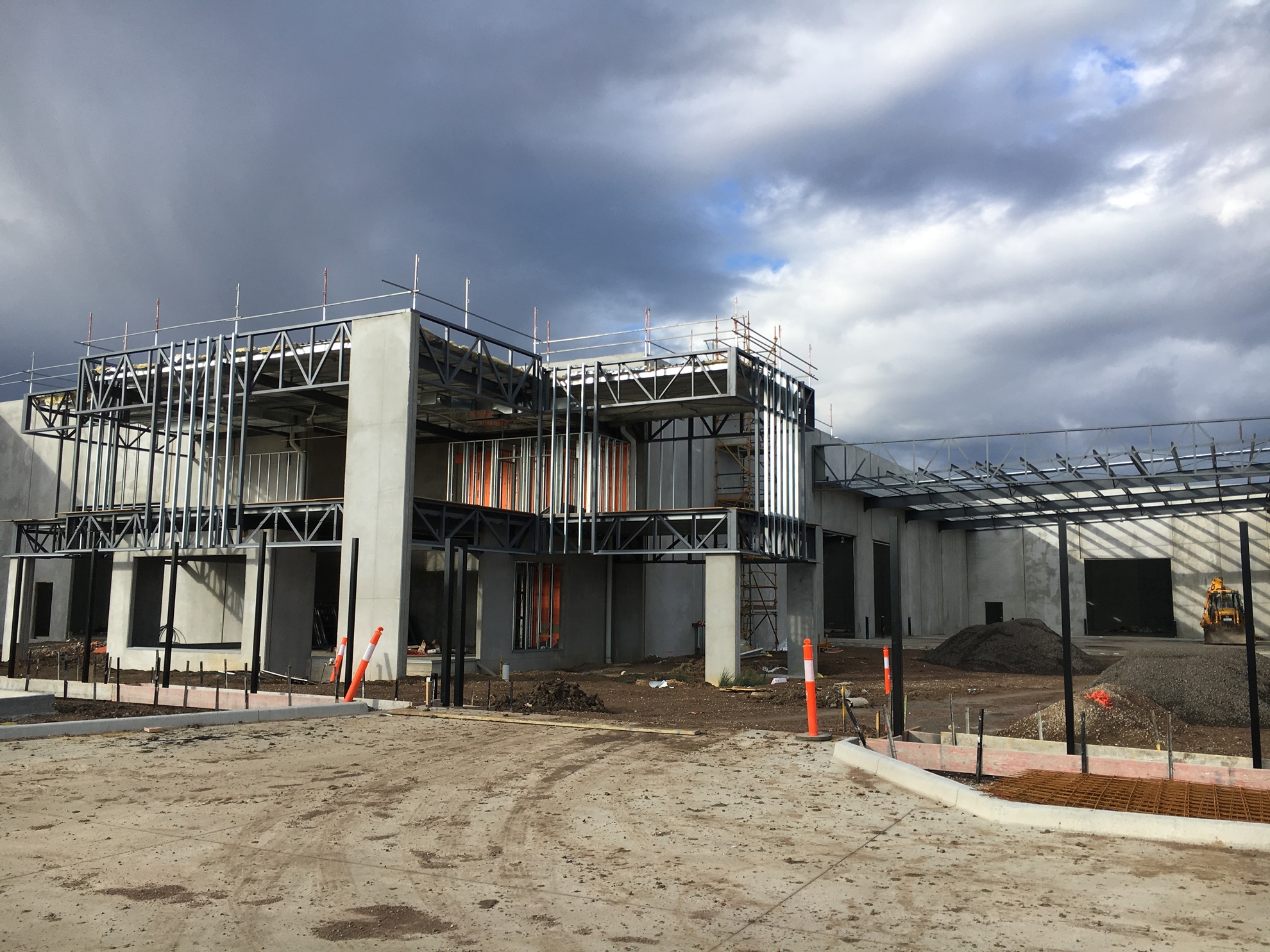Two-storey steel frame